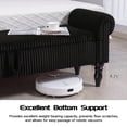 thumbnail image 4 of 60''W Storage Ottoman Bench for King Bed, Corduroy Upholstered Bedroom Bench, Storage Bench with Rolled Arms for Living Room, Storage Room, Entryway, Black, 4 of 10