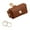 Brown, variant on PU Leather Ring Holder for Dog Collar for Marriage Proposals and Wedding, Jewellery Storage Pouch, White, 2.5x5.7cm