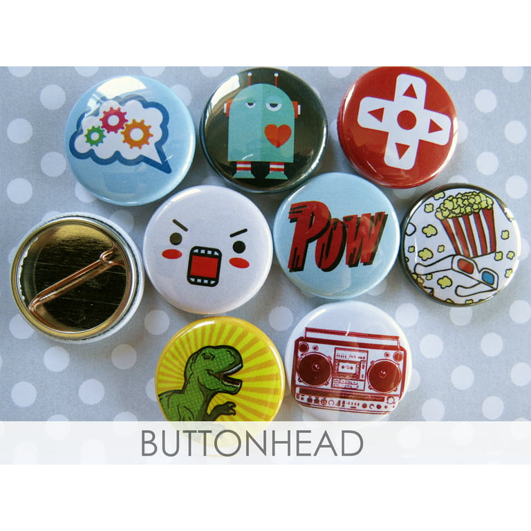 6-pk Novelty 1 Diameter Buttons/pins, Positive Messages, Fun Designs, Set  3, Themed for Backpacks, Jackets, Party Favors, Gifts 