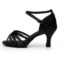 thumbnail image 4 of WHAMVOX Black High Heel Sandals for Woman SoftSoled Ideal for Latin Dance and Summer Fashion 7cm, 4 of 8