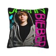 thumbnail image 1 of Fundas de almohada de terciopelo de Justin Bieber, fundas de almohada decorativas suaves y acogedoras con cremallera oculta para dormitorio, sofá, sillón, funda de almohada de terciopelo, 1 of 8
