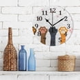 thumbnail image 3 of Coolnut 10'' Cat Paw Wall Clock Non Ticking Silent Wall Clock Battery Operated Quartz Round for Living Room Bedroom Kitchen Home Decor, 3 of 7