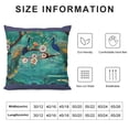 thumbnail image 5 of Orinice Peacocks Flowers Graphic Decorative Throw Pillow Cover for Home Couch Living Room Bed Sofa Spring Square 1PC 20x20in, 5 of 5
