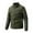 Army Green Thermal Cotton Jacket for Men, variant on Mens Thermal Cotton Jacket Workout Long Sleeve Clothes Fashion 2025 Trendy Classic Solid Coat Stand Collar Jacket Lightweight Design Casual Black XXL