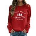 thumbnail image 1 of Sweat-shirt de Noël Femmes Imprimé Mode Pullover Veste Mi-Longue Col Rond Chaud Sweater Vacances Noël Outwear Fermeture à Manches Longues Cardigan, 1 of 5