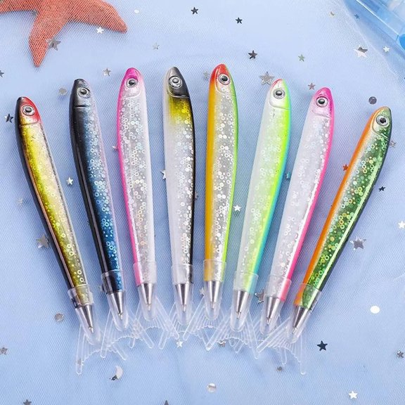 5Ml Interesting And Novel Office Writing Pen Office Pens, 1 Fish Pen Pen, White