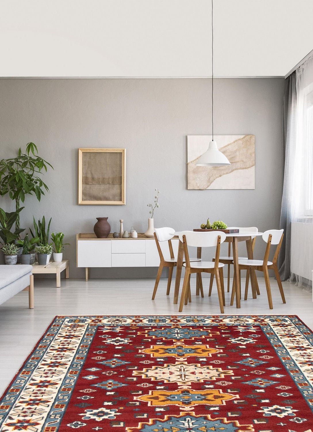 ECARPETGALLERY 100% Wool Traditional Indoor Area Rug for Entrance, Bedroom