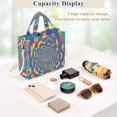 thumbnail image 5 of FORMRS Womens Corduroy Tote Bag Crossbody Shoulder Handbag with Pocket, Psychedelic Pattern, 5 of 7