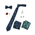 thumbnail image 4 of Set of 9 Men's Accessories Gift Box Set with Tie Bowtie Cufflinks Pocket Square, 4 of 20