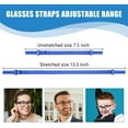 thumbnail image 2 of 3-Pack Adjustable Glasses Straps - No Tail Eyewear Retainer for Men Women Kids, Purple (7.5-13.5 Inch), 2 of 14