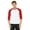 WHITE/ RED, variant on Bella + Canvas Unisex 3/4-Sleeve Baseball T-Shirt