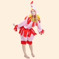 thumbnail image 2 of Cnbwig Womens Xmas Cos Stage Costume Adult Hen Costume Carnival Christmas Cosplay Dance Party Performance Outfit Z2-Red One Size, 2 of 7