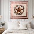 thumbnail image 4 of Country Star Plaid Wall Art Painting on Canvas, Retro Western Farmhouse Barn Berry Canvas Art Home Prints Wall Art Framed Modern Artwork for Living Room Bedroom Wall Decor 12x12in, 4 of 9
