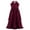 Burgundy, variant on iiniim Little Girl Sequins Halter Neck Ruffled Flower Girls Formal Dress Chiffon Maxi Long Evening Prom Gowns Ivory 8