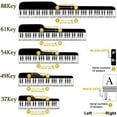 thumbnail image 7 of NOGIS Piano Keyboard Stickers for 88/61/54/49/37 Key, Bold Large Letter Piano Stickers for Learning, Removable Piano Keyboard Letters, Notes Label for Beginners and Kids, Black, 7 of 7
