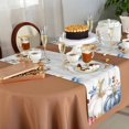 thumbnail image 3 of Fall Table Runner 13x72 Inch Thanksgiving Fall Yellow Blue Pumpkin Eucalyptus Leaf Table Runners Dresser Scarves Holiday Kitchen Dining Table Decoration for Home Party Indoor, 3 of 7