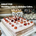 thumbnail image 6 of [17 Pack] 14x10 Inch White Corrugated Cake Board - Laminated Rectangular Quarter Sheet, Scalloped Cardboard Base, Pizza, Desserts and Pastries Food Trays, Grease Proof and Moisture Resistant, 6 of 7