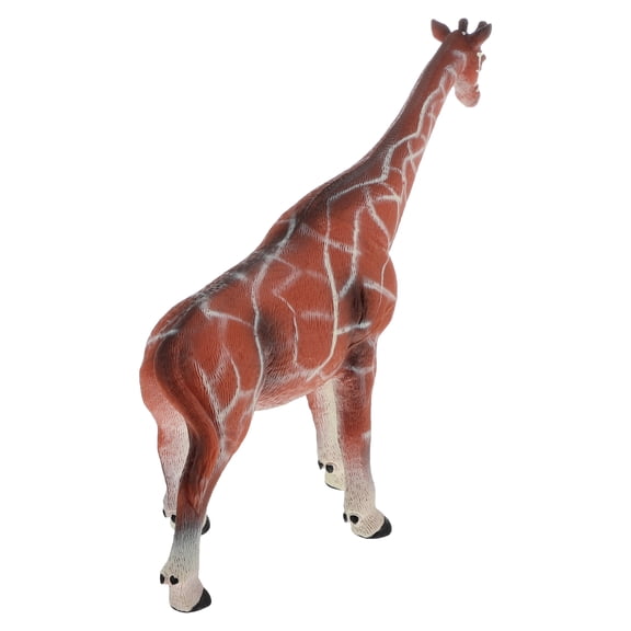 ETHZZLE 1Pc Vinyl Giraffe Figurine Orange Animal Model for Home and Office Decor