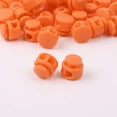 thumbnail image 2 of 50Pcs Plastic Cord Locks Double Hole Spring Cord Locks End Toggle Stoppers Sliding Fastener Buttons for Paracord Sportswear Shoelace Lanyard Orange One Size, 2 of 5