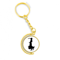 thumbnail image 1 of Rendimiento Folk Dance Dancer Anillo de oro de metal llavero llavero, 1 of 3