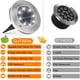 thumbnail image 2 of Focos solares para jardín de exterior, paquete de 4, 8 luces LED, proyectores solares, IP65, inalámbricos, de acero inoxidable, para decoración de césped, terrazas, caminos y plantas., 2 of 5