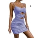 thumbnail image 4 of Guardurnaity Vestido hueco de verano, minivestido ajustado profundo, vestido veraniego con tirantes finos, ropa de moda para vacaciones en la playa, Vestidos Púrpura  l Guardurnaity AP010937-07, 4 of 6