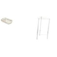 thumbnail image 1 of Bandeja Minimalista De Acrílico Transparente Para Almacenar Alimentos Y Cosméticos, Ideal Para Tocador De Baño Y Mesita De Noche Moderna, Mesa Auxiliar, Sala De Estar, Oficina En Casa,, 1 of 8