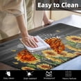 thumbnail image 4 of Anti-Fatigue Kitchen Rug Set of 2 Yellow Sunflower Black Wood Cushioned Kitchen Floor Mat, Standing Mat Waterproof Non-Slip Kitchen Mats and Rugs PVC Ergonomic Comfort Foam Rug for Kitchen, 4 of 6