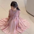 thumbnail image 5 of Nmnitkp Girl Dresses Summer Floral Dress Kids 2026 Puff Sleeve Square Neck Smocked Flowy Sun Dresses Pink,11 Years, 5 of 8