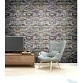 thumbnail image 2 of Dundee Deco Peel and Stick 3D Self Adhesive Foam Wallpaper - Multicolored Faux Bricks, Stones, 2.3 ft x 2.3 ft Each, 10-Pack, 2 of 3