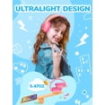 thumbnail image 4 of Auriculares iClever Kids con cable de 85 dBA, volumen seguro, color rosa, 4 of 7