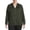 Dark Green, variant on Womens Casual Full Zip Hooded Jacket Plus Size Raglan Sleeve Cotton Sweatshirt with Front Kangaroo Pockets