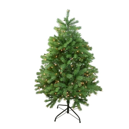 Northlight Real Touch™️ Pre-Lit Full Noble Fir Artificial Christmas Tree - 4' - Clear Lights
