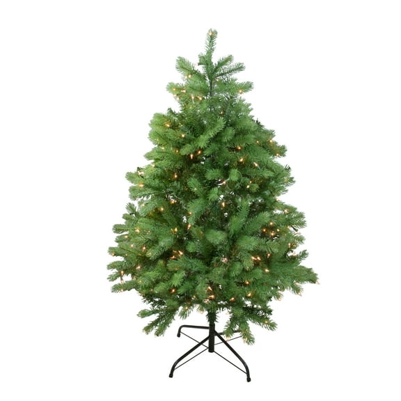 Northlight Real Touch™️ Pre-Lit Full Noble Fir Artificial Christmas Tree - 4' - Clear Lights