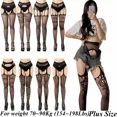 thumbnail image 4 of Collants Aguichant Noirs Grande Taille pour Femmes au-Dessus du Genou Bas Résille Grande Taille Transparents Leggings TTG 1157 Grande Taille, 4 of 6