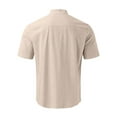 thumbnail image 3 of DYMADE Men Office Work Short Sleeve Casual Button Shirts, 3 of 4