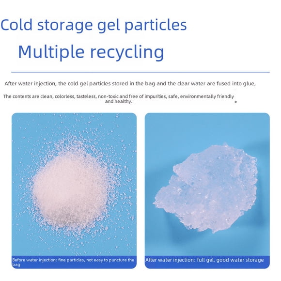 Bolsa de hielo con inyección de agua, bolsa de hielo refrigerada para mantener fresco el alimento, bolsa de hielo en gel para mantener el frío, espesada, para alimentos y mariscos