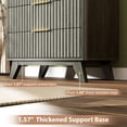 thumbnail image 3 of Ktaxon Fluted Tall 5 Drawer Dresser Solid Wood Chest of Drawers with Soft Close Slides Storage Cabinet for Bedroom Living Room Entryway Gray, 3 of 6