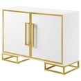 thumbnail image 5 of Elsa 2-door Wood Storage Accent Cabinet White and Gold, 5 of 14