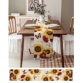 thumbnail image 3 of Boanket Sunflower Table Runner - 90 Inch Long, Kitchen Dining Table Runner Dresser Scarves, Farmhouse Roses Floral Vintage Butterfly Farmhouse Home Decor for Coffee Table Wedding Party Banquet, 3 of 8