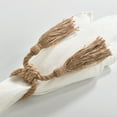 thumbnail image 5 of Saro Lifestyle TS090.I Jute Tassels Napkin Rings - Set of 4, 5 of 5