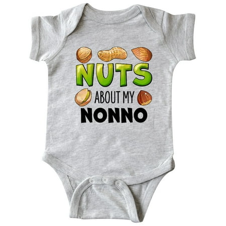 

Inktastic Nuts About My Nonno Peanut Almond Pistachio Gift Baby Boy or Baby Girl Bodysuit