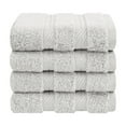 thumbnail image 2 of American Soft Linen Luxury 4 Piece Washcloth Set, 100% Cotton Turkish Washrags and Washcloths, Silver Gray, 2 of 5