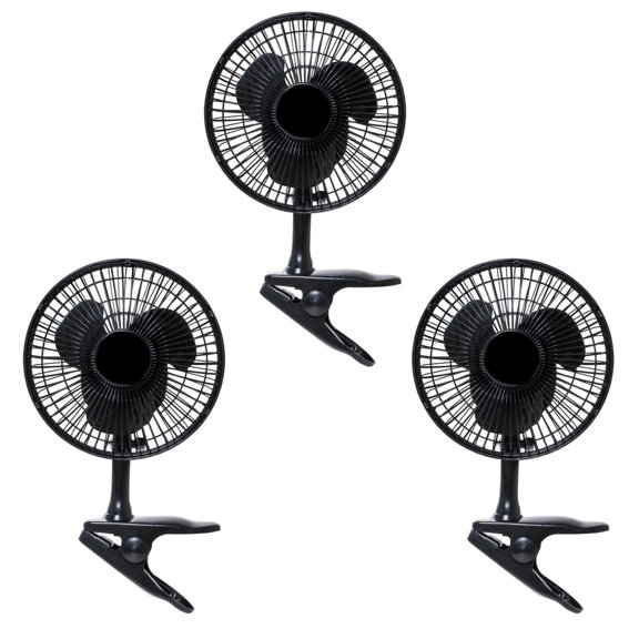 Active Air HORF6 Hydroponic 5W Brushless Motor 6-Inch Clip On Garden Fan, 3 Pack