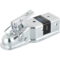 Nilight Straight Trailer Coupler with Security Latch&Chain for 2-Inch Hitch Ball, 3-Inch Channel,5000 LBS,Heavy Duty Trailler Tongue Coupler for Station Wagon, Truck, Bolted & Welded Installation