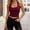 c01Red, variant on JGGSPWM Women's Sleeveless Halter Tank Top Longline Backless Scoop Neck Solid Color Casual Sports Workout Gym Crop Top Brown L