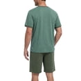 thumbnail image 2 of GENTS BLISS Men Pajamas Set Crewneck 2 Piece Set Short Sleeve Shirt with Color Block Pocket and Soft Shorts Loungewear, 2 of 11