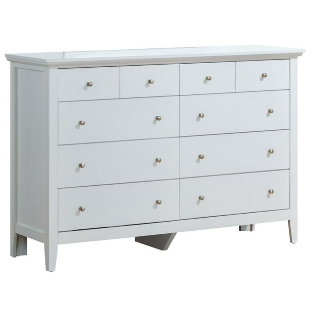 Glory Furniture Hammond G5490 D 8 Drawer Dresser White Walmart