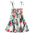 thumbnail image 4 of Robe Fille Bébé Été Imprimé Floral Robe à Bretelles Légère Décontractée avec Attaches Réglables pour Plage Robe Rouge 2 Ans-3 Ans, 4 of 4