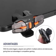 Gaming Trigger Mobile Game Controller 1 Pair Six-Finger Linkage Fire Key Burst Shooter Black